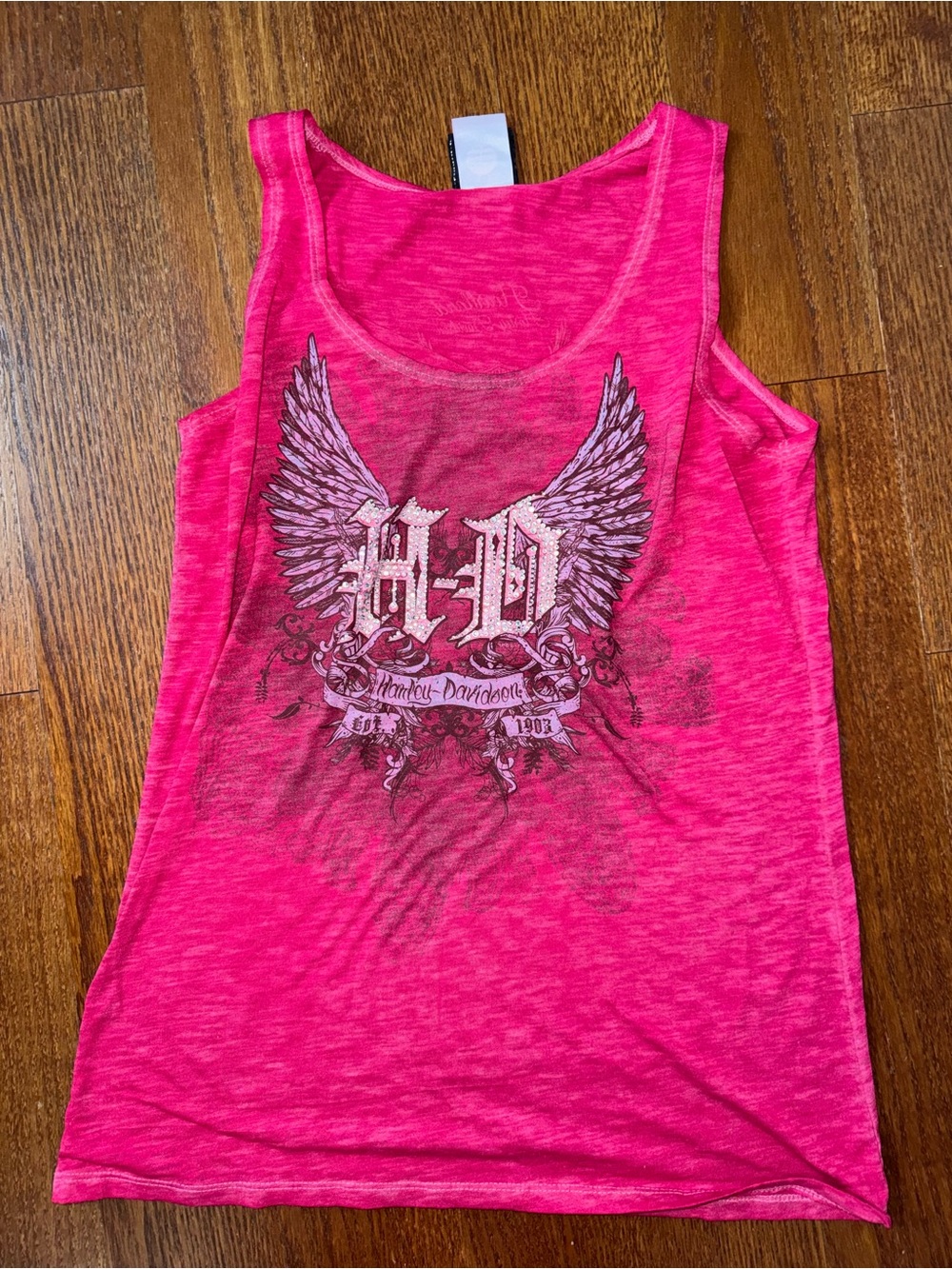 Harley-Davidson Hot Pink Wing Graphic Tank